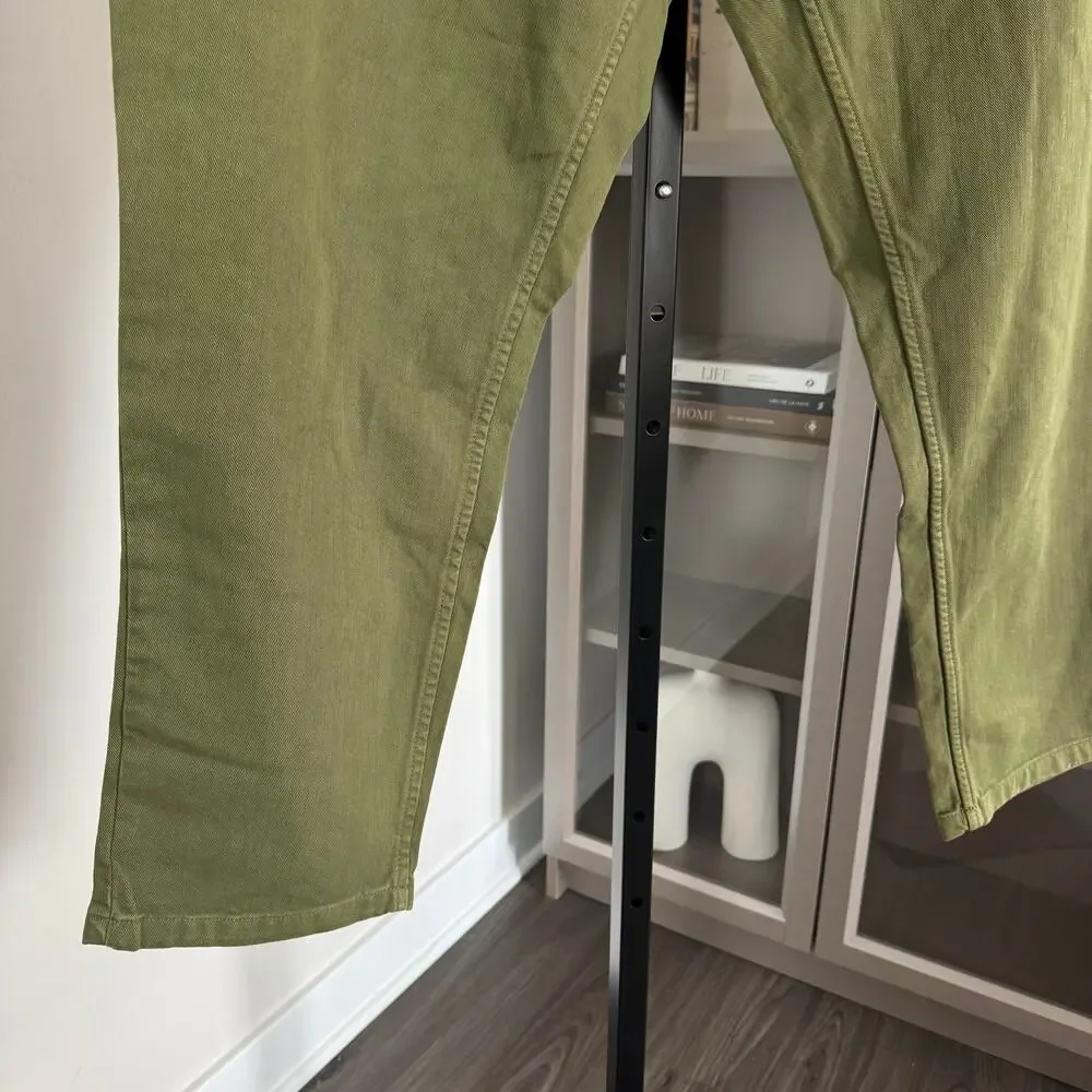Outerknown Organic Cotton Fatigue Green Pants XXL NEW Elastic Waistband Trousers